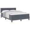 vidaXL Cama Box com cabeceira Manual Cinza Escuro 200 x 160 cm Veludo