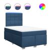 vidaXL Cama boxspring com colch&atilde;o 120x190 cm tecido azul