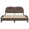 vidaXL Estrutura de cama Viana com LED sem colch&atilde;o 140x190cm castanho