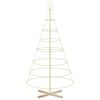 vidaXL &Aacute;rvore de Natal de metal com suporte KUOPIO 180 cm A&ccedil;o Ouro