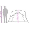 vidaXL Tenda de campismo cabana para 4 pessoas impermeável azul