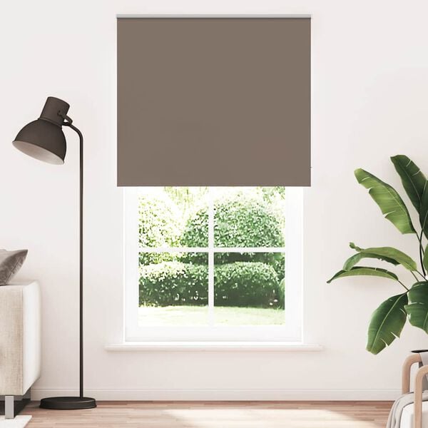 vidaXL Persiana de enrolar 130x210 cm largura tecido 126,6cm poli&eacute;ster