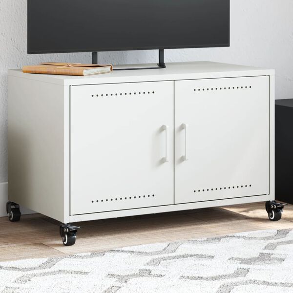 vidaXL Móvel de TV 68x39x43,5 cm aço branco