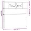 vidaXL Cabeceira de cama 100 cm metal preto