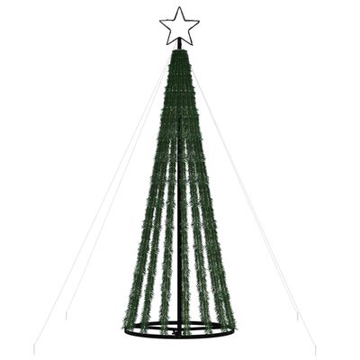 vidaXL Árvore de Natal luminosa em cone 275 luzes LED 180 cm colorido
