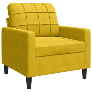 vidaXL Poltrona 60 cm veludo amarelo