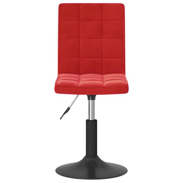 vidaXL Cadeiras de jantar girat&oacute;rias 2 pcs veludo vermelho tinto