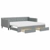 vidaXL Sof&aacute;-cama c/ gavet&atilde;o e gavetas 90x200 cm tecido cinzento-claro