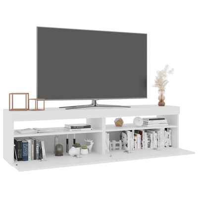 vidaXL Móveis de TV com luzes LED 2 pcs 75x35x40 cm branco brilhante