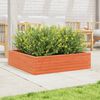 vidaXL Vaso/floreira de jardim 90x90x23 cm pinho maci&ccedil;o castanho mel