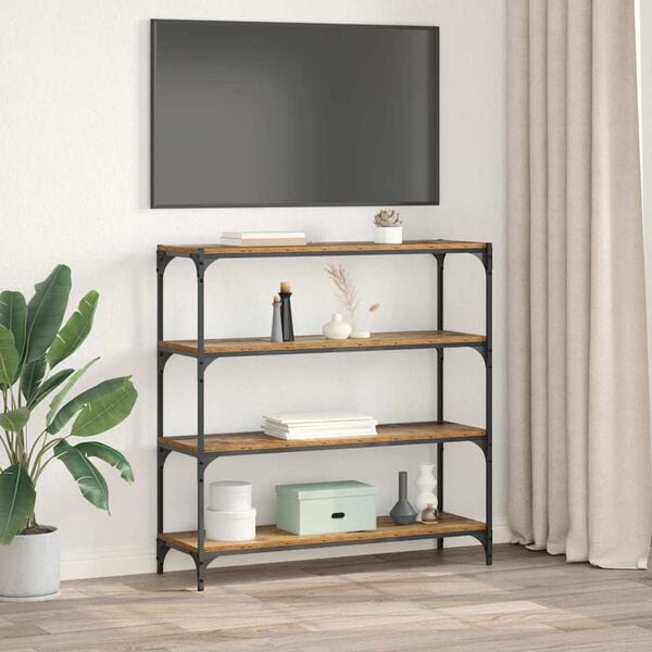 vidaXL Gabinete de Livros Madeira Antiga 100 x 33 x 100 cm