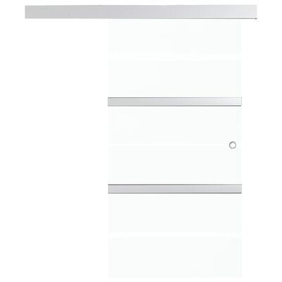 vidaXL Porta deslizante em vidro ESG e alumínio 90x205 cm prateado