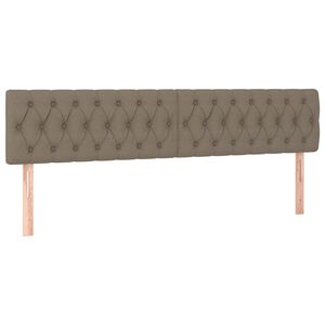 vidaXL Cabeceiras cinzento-acastanhado 200x7x78/88 cm tecido