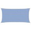 vidaXL Vela de Sombra 2,5 x 5 m HDPE Retangular Azul e Branco
