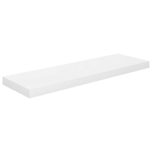 vidaXL Prateleiras de parede suspensas 4 pcs 80x23,5x3,8cm MDF branco
