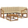vidaXL Conjunto de Sof&aacute;s para Exterior 5 pcs Natural e Bege
