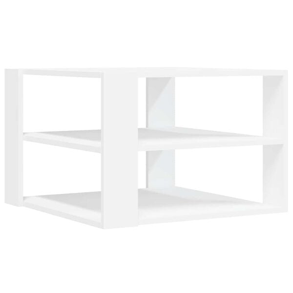 vidaXL Mesa de centro 58x58x40 cm derivados de madeira branco