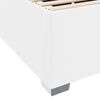 vidaXL Estrutura da Cama com colch&atilde;o Branco 200 x 200 cm tecido