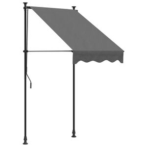 vidaXL Toldo retr&aacute;til 100x150 cm tecido e a&ccedil;o antracite