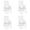 vidaXL Almofadões p/ cadeiras jardim 4pcs 40x40x4 cm oxford cor creme