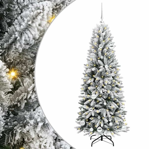 vidaXL Árvore de Natal Artificial com 150 LEDs Branco 150 cm