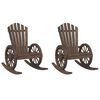 vidaXL Cadeiras de baloi&ccedil;o Adirondack 2 pcs madeira de abeto maci&ccedil;a