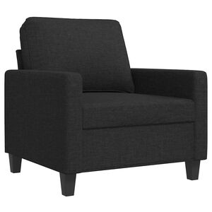 vidaXL Poltrona 60 cm tecido preto
