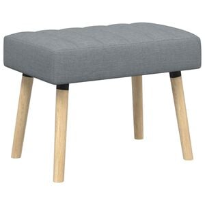 vidaXL Banco com tufting em canal Cinzento-claro 60 x 40 x 45 cm