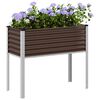 vidaXL Vaso de jardim marrom 100x45x90 cm aço
