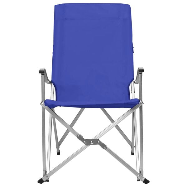 vidaXL Cadeiras de campismo dobr&aacute;veis 2 pcs azul