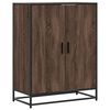 vidaXL Sapateira 75x38x97,5 cm deriv. madeira/metal carvalho castanho