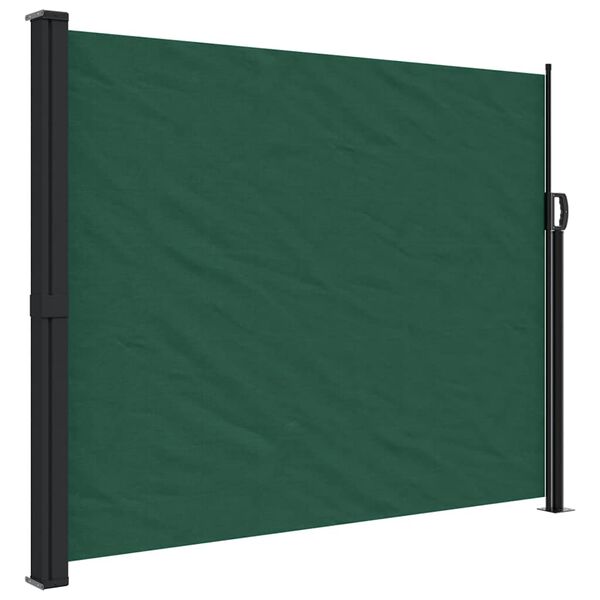 vidaXL Toldo lateral retr&aacute;til 160x300 cm verde-escuro
