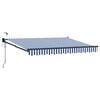 vidaXL Toldo Retr&aacute;til El&eacute;trico Azul e Branco 3,5 x 2 m