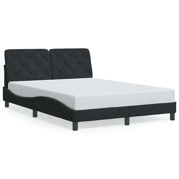 vidaXL Estrutura de cama sem colch&atilde;o 120x200 cm veludo preto