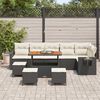 vidaXL Conjunto de Sof&aacute; de Jardim 12 pcs Preto e Creme vime PE