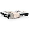 vidaXL Estrutura sof&aacute;-cama de puxar 2x(90x190) cm pinho maci&ccedil;o preto