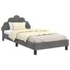 vidaXL Estrutura de Cama Infantil com Cabeceira Cinzento-Escuro Veludo