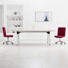 vidaXL Cadeiras de jantar 2 pcs tecido vermelho tinto