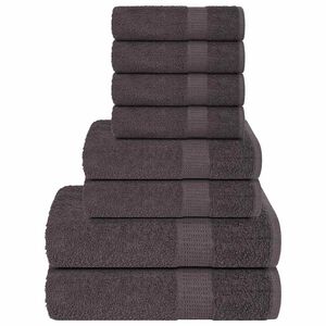 vidaXL 8pcs Conjunto de toalhas FROGN 360 g/m&sup2; antracite