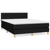 vidaXL Cama com molas/colch&atilde;o 140x200 cm tecido preto
