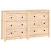 vidaXL Aparador 140x35x80 madeira de pinho maci&ccedil;a