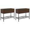 vidaXL Canteiro de jardim com prateleira 2pcs 90x40x75cm vime PE