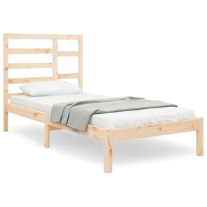 vidaXL Estrutura cama pequena solteiro 75x190 cm madeira maci&ccedil;a