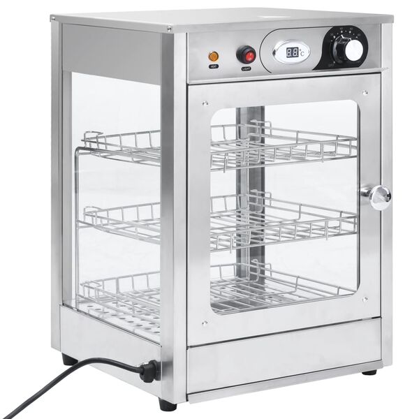 vidaXL Aquecedor de alimentos el&eacute;trico 600 W a&ccedil;o inoxid&aacute;vel