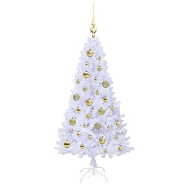 vidaXL &Aacute;rvore de Natal Artificial com 150 LEDs Branco 120 cm PVC e A&ccedil;o