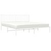 vidaXL Estrutura de cama com cabeceira 183x213 cm metal branco