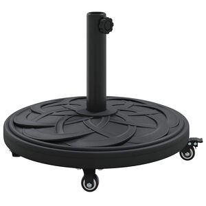 vidaXL Base para chap&eacute;u de sol 15.35 kg Preto Ferro Circular