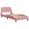 vidaXL Cama com colch&atilde;o 80x200 cm veludo rosa