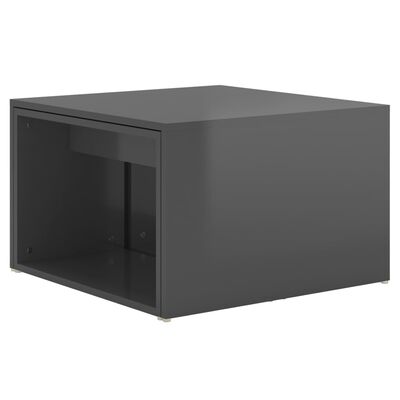 vidaXL 3 pcs conjunto de mesas de centro 60x60x38 cm cinza brilhante