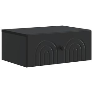 vidaXL Gabinete de Canto Montado na Parede Preto 49 x 34,5 x 20 cm